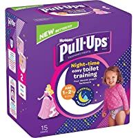 Huggies pull-ups de la noche tiempo – pantalones de entrenamiento para el orinal para las niñas- tamaño mediano- 56…